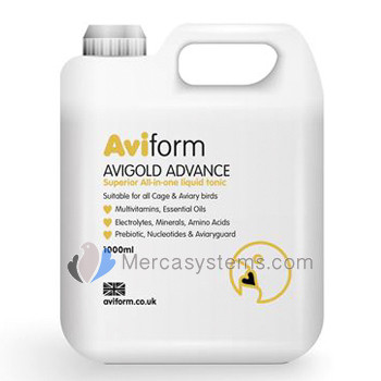 Aviform Avigold Advance 1L, (Espectacular super tónico todo en uno). Para pájaros