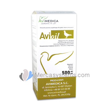 AviMedica Avioil 500 ml (mistura de óleos naturais de origem animal e vegetal)
