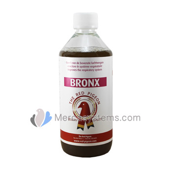 Loja online de productos para pombos e para Columbofilia: The Red Pigeon Bronx 500 ml, (mantém as vias respiratórias em perfeito estado).
