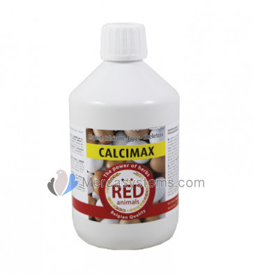 The Red Animals Calcimax 500 ml (Cálcio, magnésio e vitaminas AD3E) Para pássaros