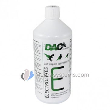 Dac Electrolyt 1000 ml. (combinação única de electrólitos e minerais). Para Pombos e Pássaros.