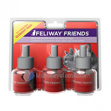Ceva Feliway Friends Economy Pack (3 recambios). Reduce tensiones y conflictos entre los gatos domésticos