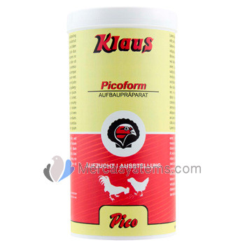 Vitaminas para galos: Klaus Picoform 350gr, (excelente complemento para galos e outras aves domésticas)