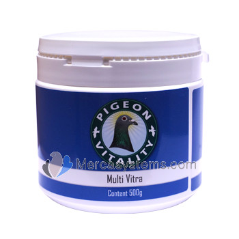 Pigeon Vitality MultiVitra 500gr SuPer Concentrado, (vitaminas, minerais e oligoelementos). Para Pombos