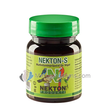 Nekton S 35g (vitaminas, minerais e aminoácidos). Para pássaros e aves