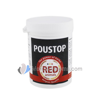 The Red Pigeon Poustop 100 gr, (espetacular produto 100% natural contra parasitas externos)