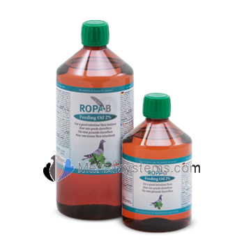 Produtos para pombos: Ropa-B Feeding Oil 2%, 500 ml, (óleo de orégano 10% para manter as condições ideais pombos e aves)