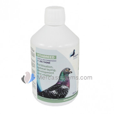 PHP Vitabreed 500 ml. (Vitaminas de Qualidade Superior, para uma Época de Criação perfeita). Para Pombos e Pássaros.