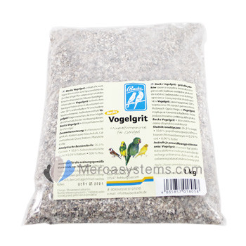 Backs VogelGrit 1kg para pássaros, (enriquecido com um elevado teor de cálcio).